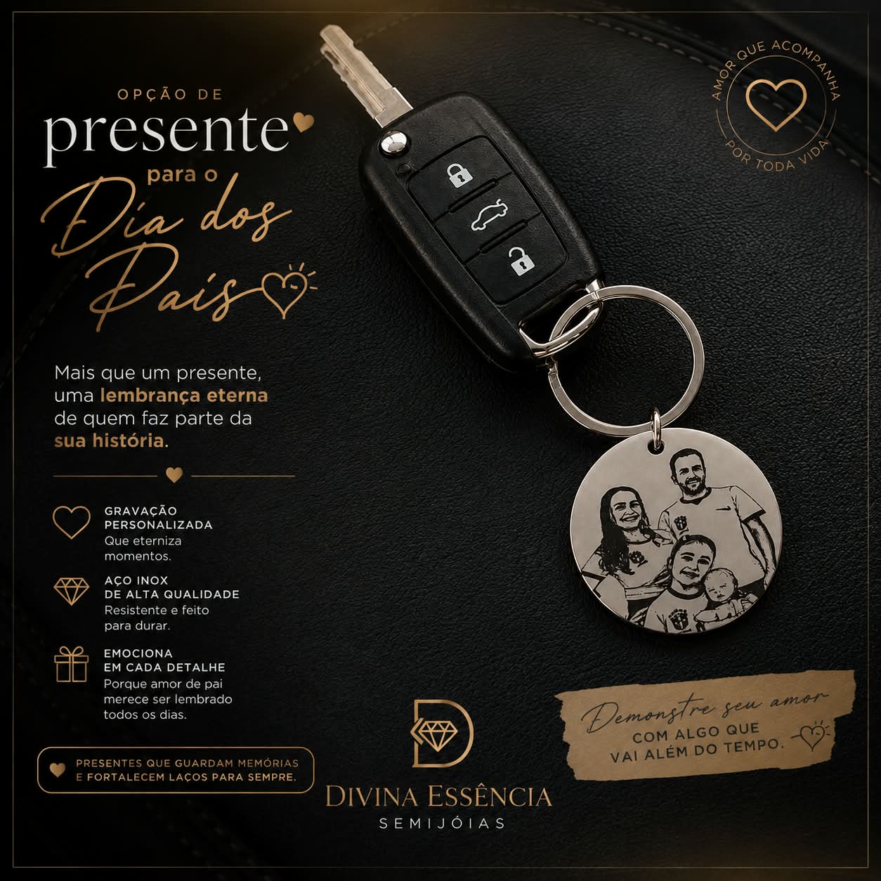 Chaveiro Aço Inox Personalizado