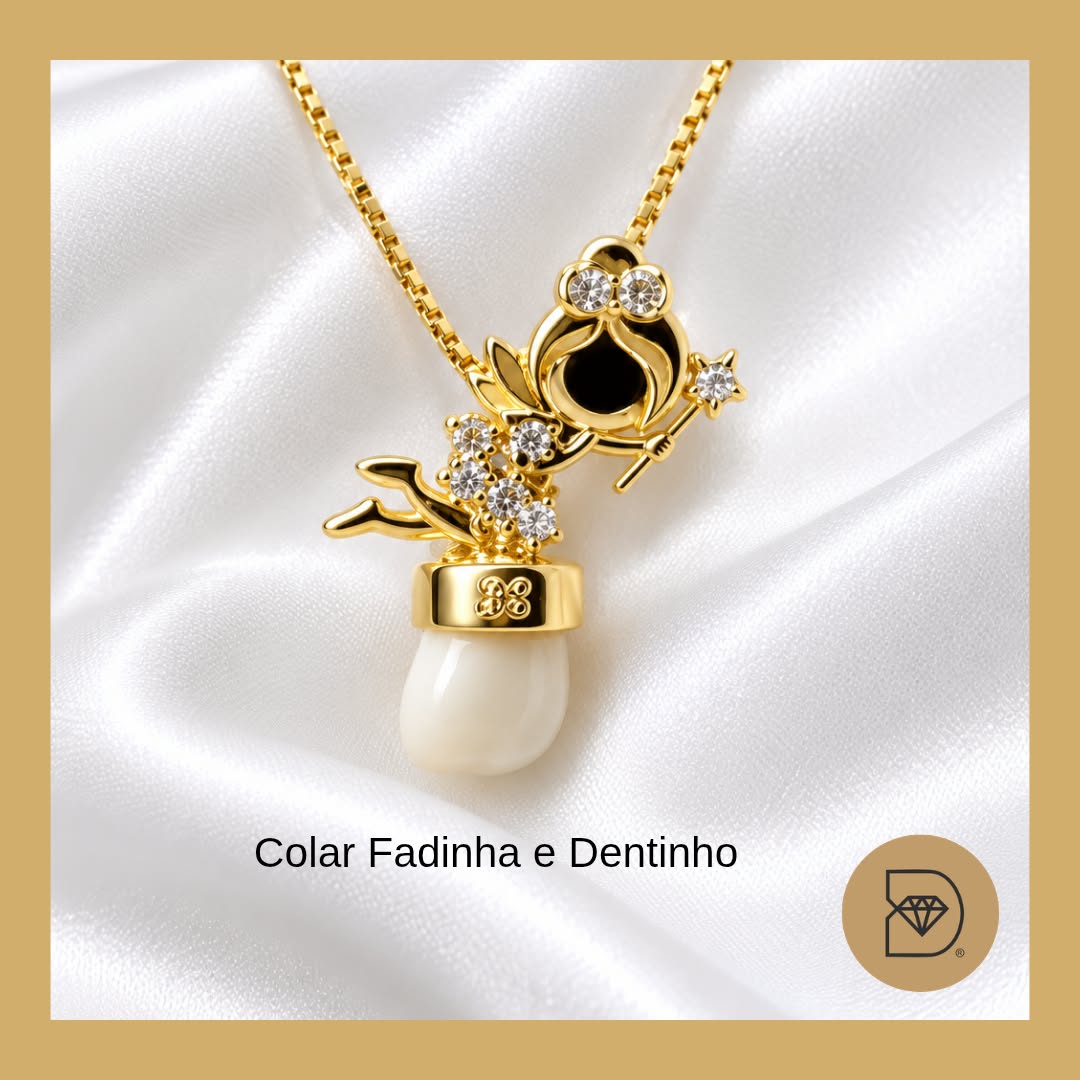 Colar Gota Resina Dentinho