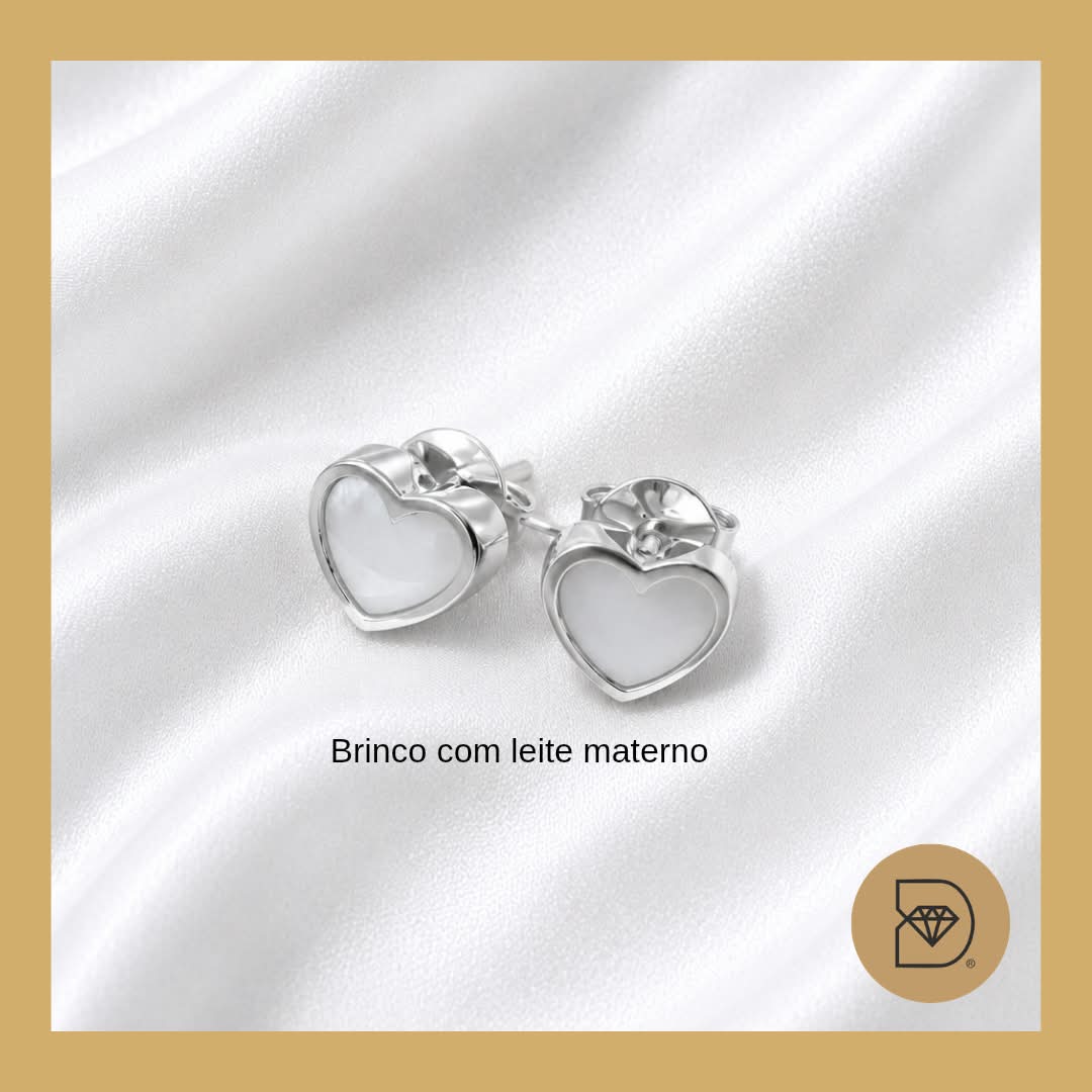 Brinco Prata com Leite Materno