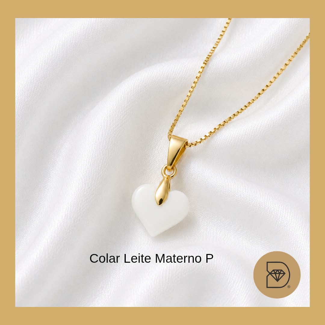 Colar Coração P Leite Materno
