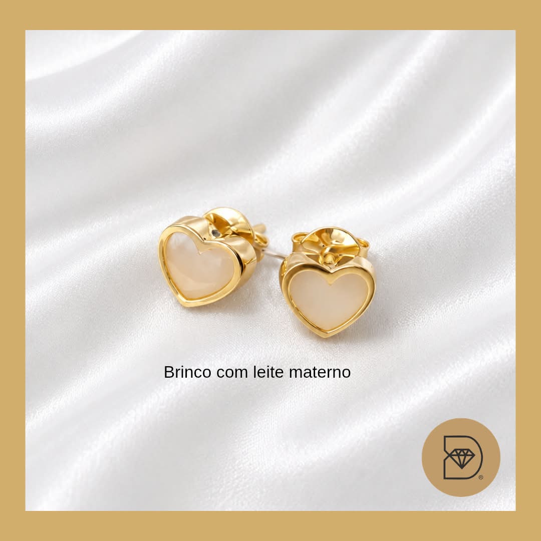 Brinco Dourado Leite Materno