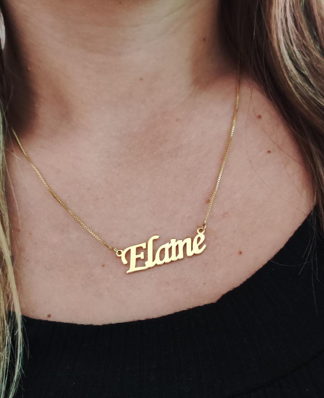 Colar com Nome Recortado a Laser